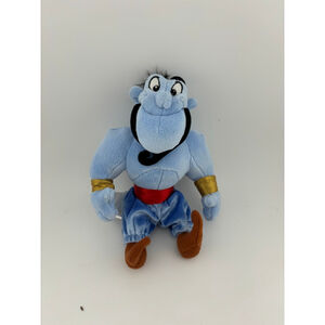 Small Disney Genie Aladdin Blue Red Stuffed Animal Plush Toy One Size